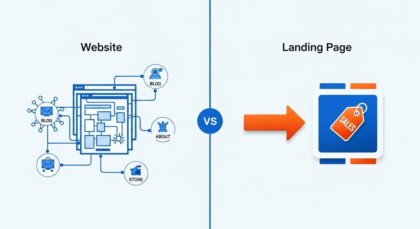 Landing Page vs. Website: What to Use